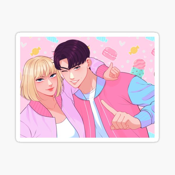 Kylie and Tristan Pastels | Match Made in Hell WEBTOON Sticker