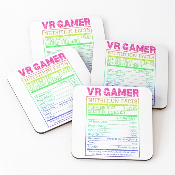 Item preview, Virtual Reality Gamer Nutrition Facts designed and sold by DadJokeDescript.