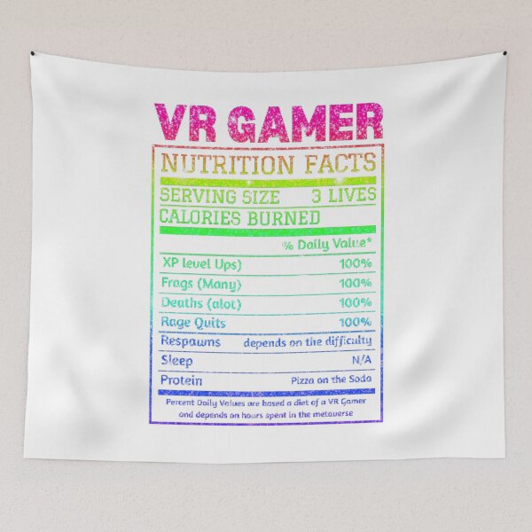 Item preview, Virtual Reality Gamer Nutrition Facts designed and sold by DadJokeDescript.