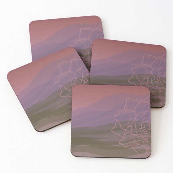 Item preview, Ombre Sunset over Flowered Mountains  designed and sold by bizbostudio.