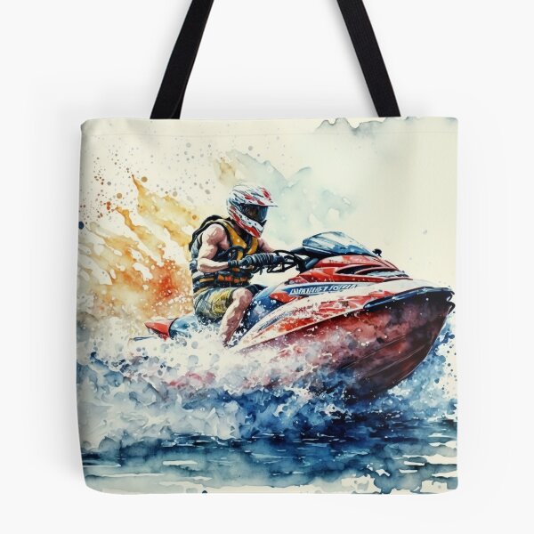 Item preview, Jetski Splash: Watercolor Painting designed and sold by Tiberius404.
