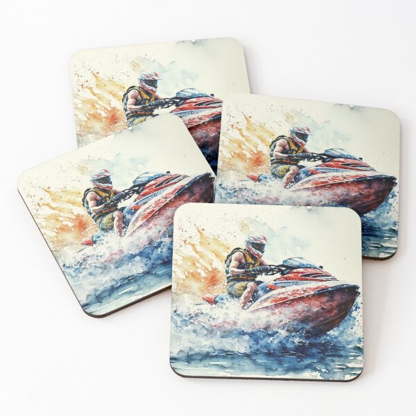Item preview, Jetski Splash: Watercolor Painting designed and sold by Tiberius404.