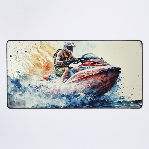Item preview, Jetski Splash: Watercolor Painting designed and sold by Tiberius404.