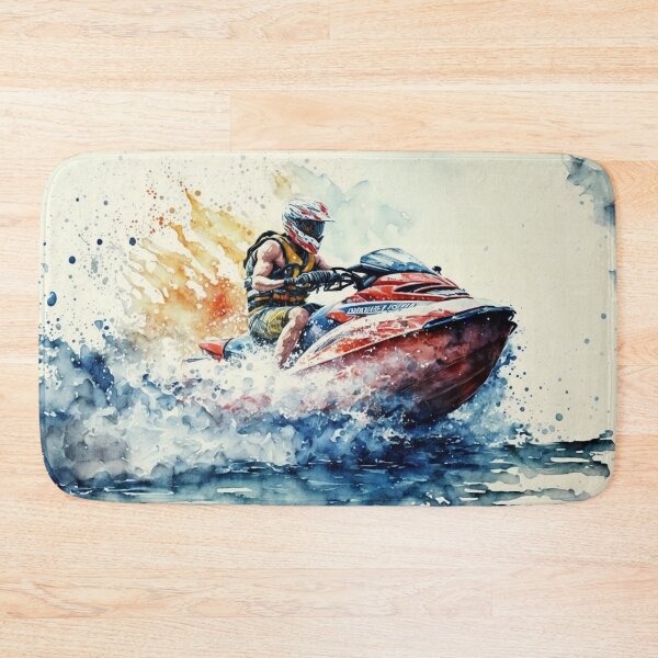 Item preview, Jetski Splash: Watercolor Painting designed and sold by Tiberius404.