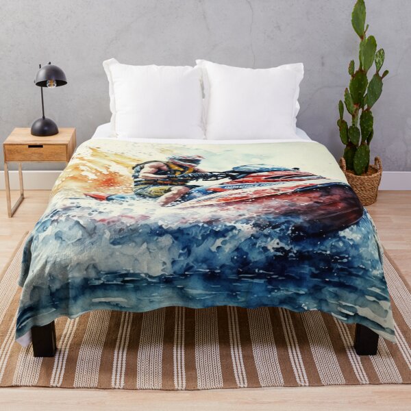 Item preview, Jetski Splash: Watercolor Painting designed and sold by Tiberius404.