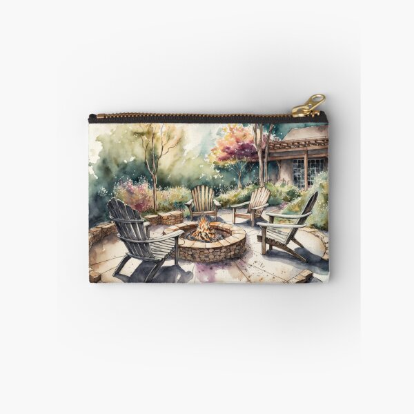 Item preview, Cozy Firepit Scene: Watercolor Painting designed and sold by Tiberius404.