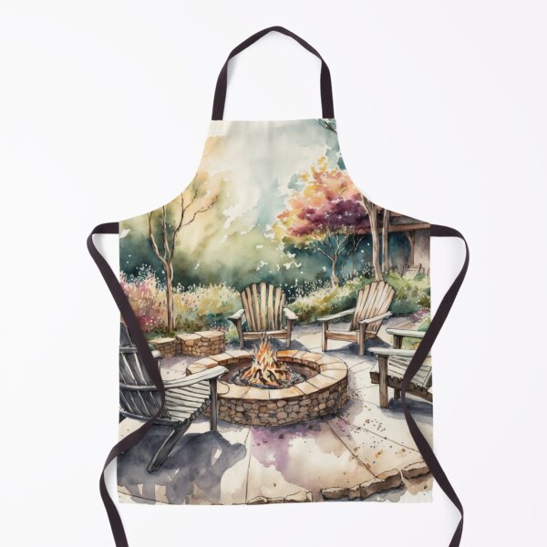 Item preview, Cozy Firepit Scene: Watercolor Painting designed and sold by Tiberius404.