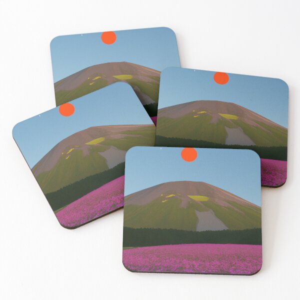 Item preview, Beautiful Asian Mountain with blue sky and pink flowers designed and sold by moodboardzz.