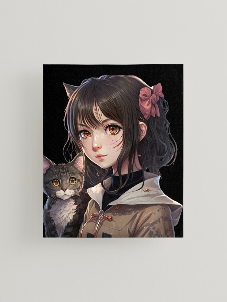 cute kawaii anime cat | Poster