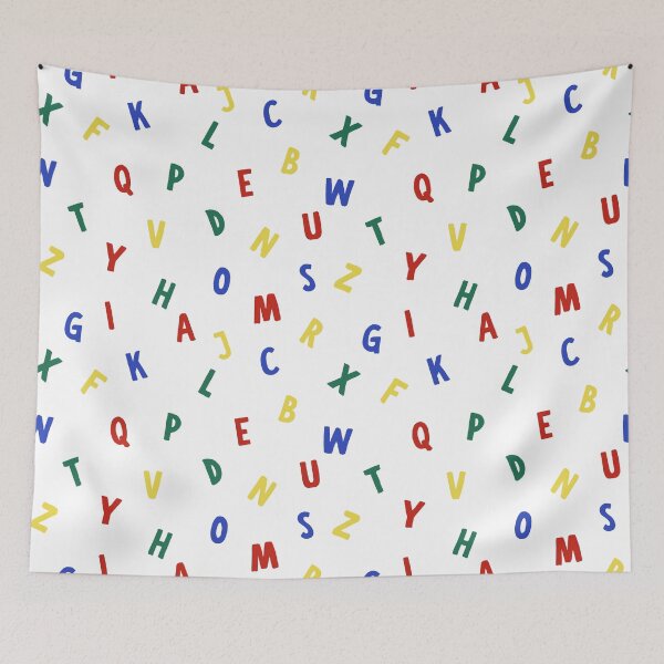 Item preview, Primary Colors Alphabet White Background designed and sold by PridePositivity.