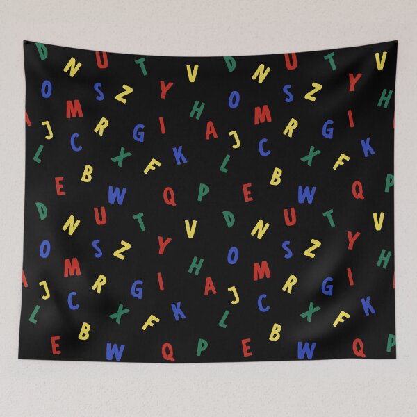 Item preview, Primary Colors Alphabet Black Background designed and sold by PridePositivity.