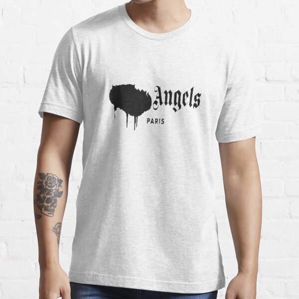Palm Angels Paris Black Sprayed Collection Essential T-Shirt by Xbeatz