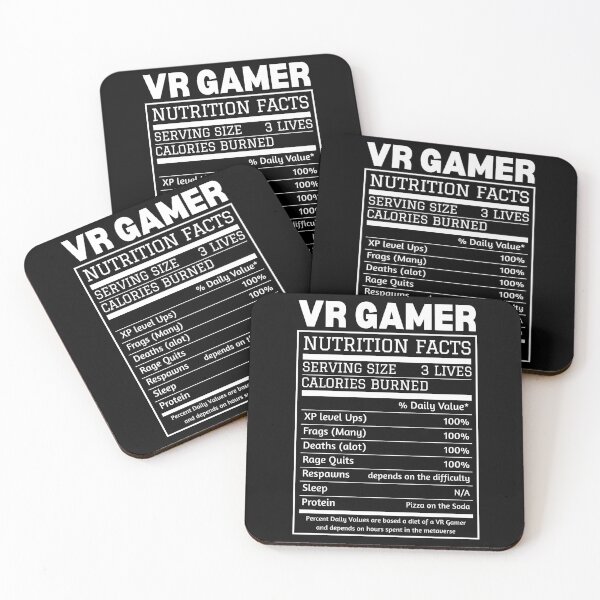 Item preview, Regalo de etiqueta de alimentos de datos de nutrición de realidad virtual para jugadores de realidad virtual, niños y niñas designed and sold by DadJokeDescript.