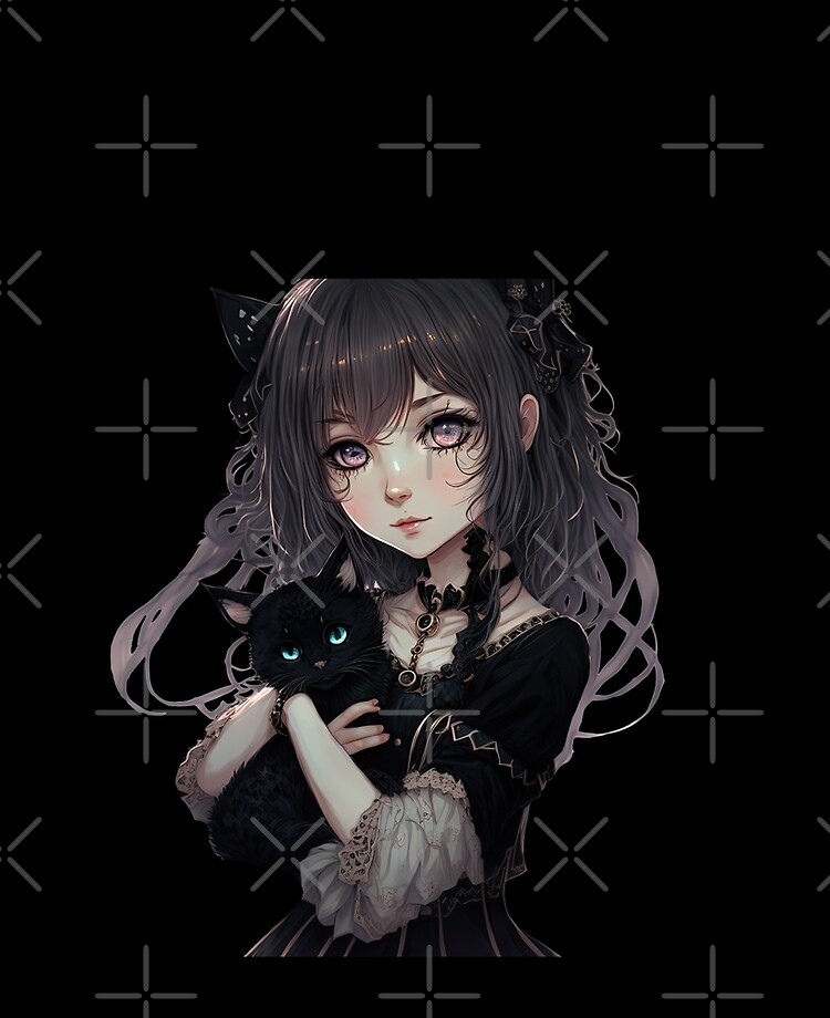 Cute Goth Makeup Anime Girl - Skin 1