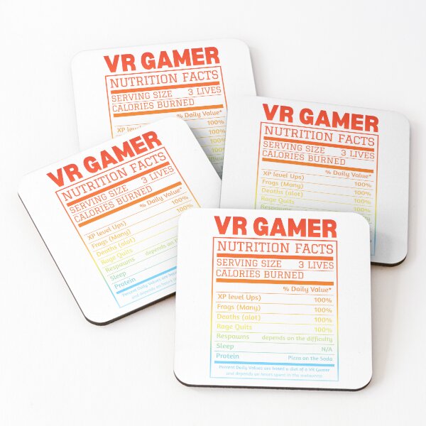 Item preview, VR Gamer Nutrition Facts Boys Food Label Gaming Virtual Reality Merch VR Lover designed and sold by DadJokeDescript.