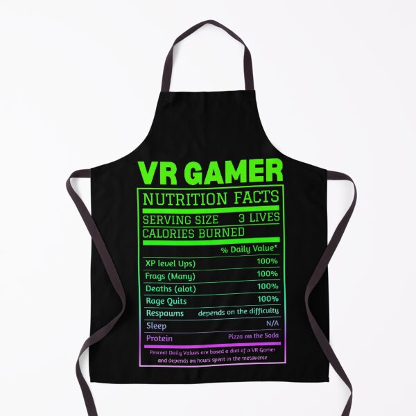 Item preview, VR Gamer Food Label Nutrition Facts Virtual Reality Gaming Meme Kids designed and sold by DadJokeDescript.