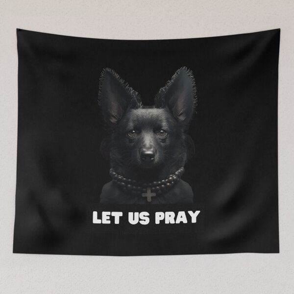 Item preview, Dog priest religious humor let us pray holy animal  designed and sold by AnimalArtPhotos.
