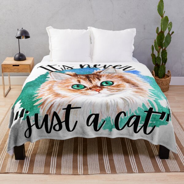 Item preview, It’s never just a cat, cat owner, rescue cats, haha orange cat with green eyes designed and sold by JoeyGraceCatCo.