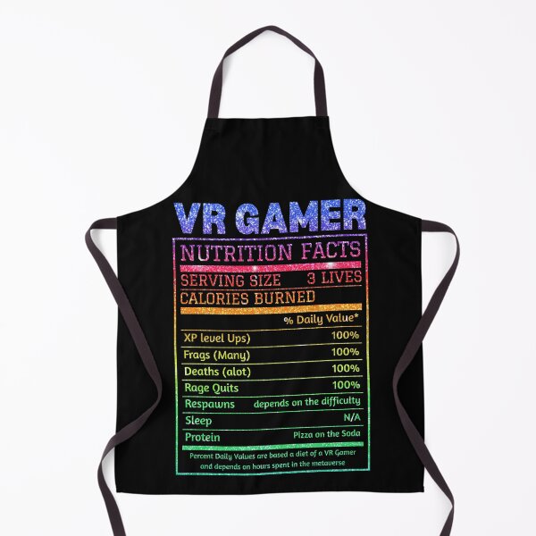 Item preview, VR Gamer Ladies Nutrition Facts Realidad virtual Mujeres Merchandise VR Comedy Gaming Food Label designed and sold by DadJokeDescript.