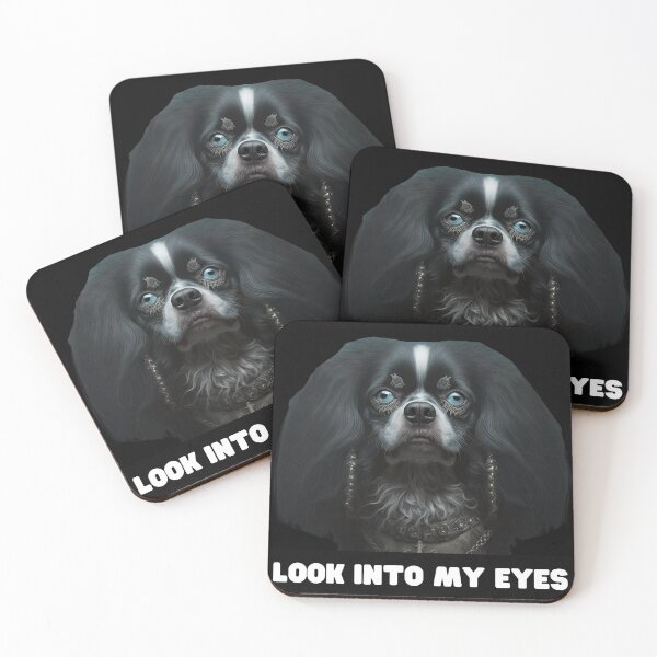 Aperçu de l'œuvre Chien hypnotiser drôle de regard dans mes yeux hypnotisant illusionniste créée et vendue par AnimalArtPhotos.