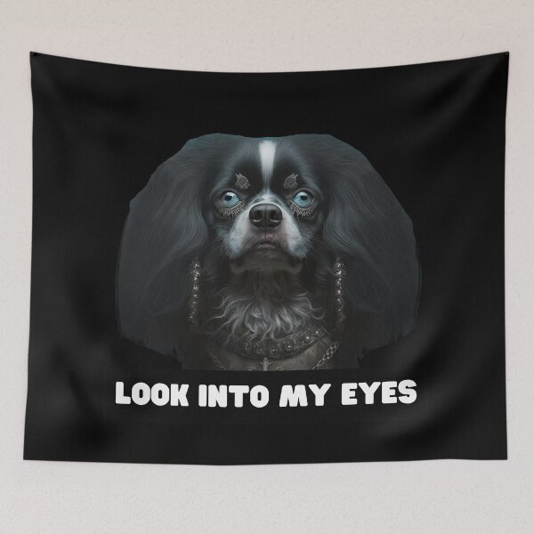 Aperçu de l'œuvre Chien hypnotiser drôle de regard dans mes yeux hypnotisant illusionniste créée et vendue par AnimalArtPhotos.