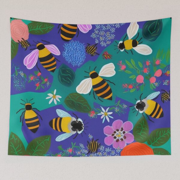 Item preview, Bees in the garden II designed and sold by RoseAesthetic.