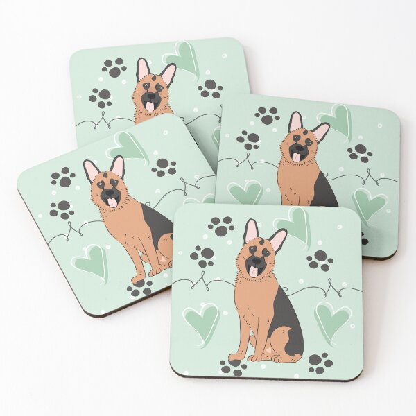 Item preview, LOVE German Shepherd - Red and Black 3 designed and sold by Lulupainting.