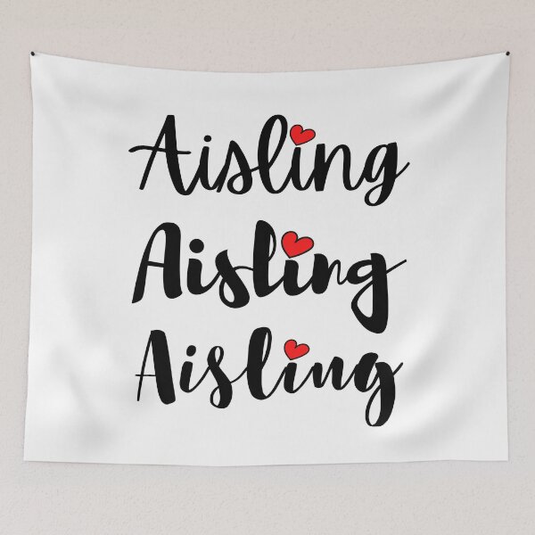 Item preview, Aisling Name Cute Mini Heart Triple Fuentes designed and sold by 27th-Tee.