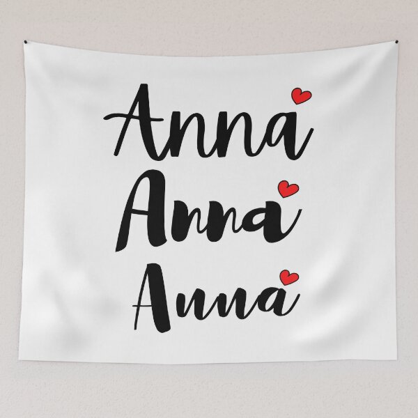 Item preview, Anna Name Cute Mini Heart Triple Fonts designed and sold by 27th-Tee.