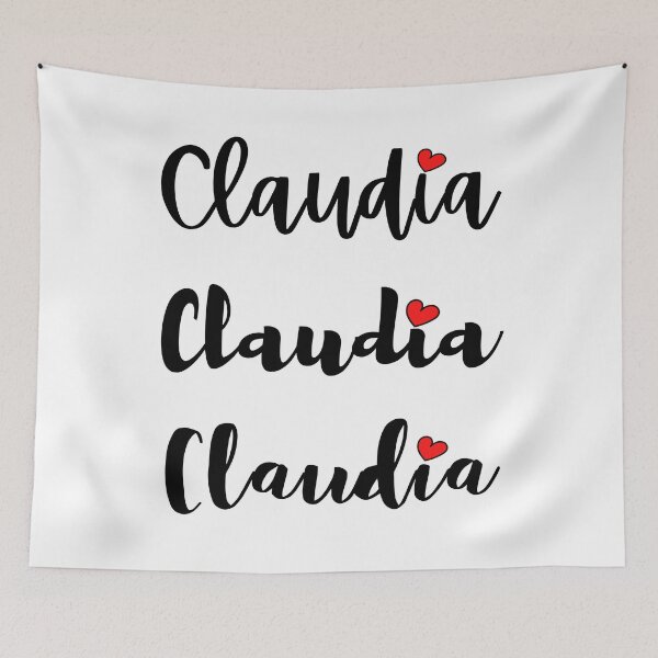 Item preview, Claudia Name Cute Mini Heart Triple Fonts designed and sold by 27th-Tee.