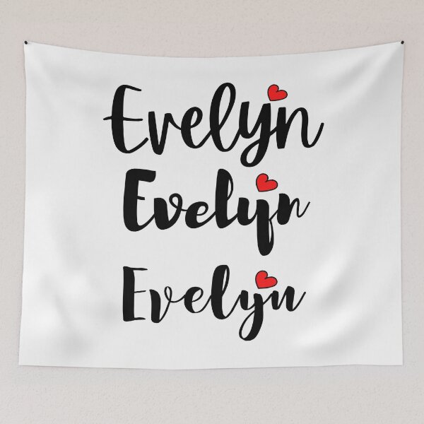 Item preview, Evelyn Name Cute Mini Heart Triple Fonts designed and sold by 27th-Tee.