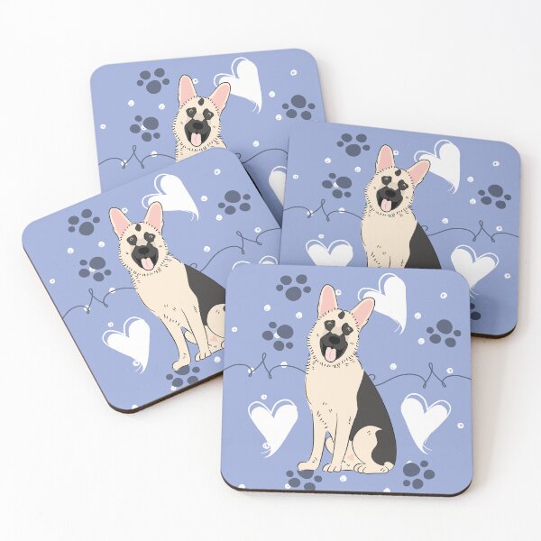 Item preview, LOVE Black and Cream German Shepherd designed and sold by Lulupainting.