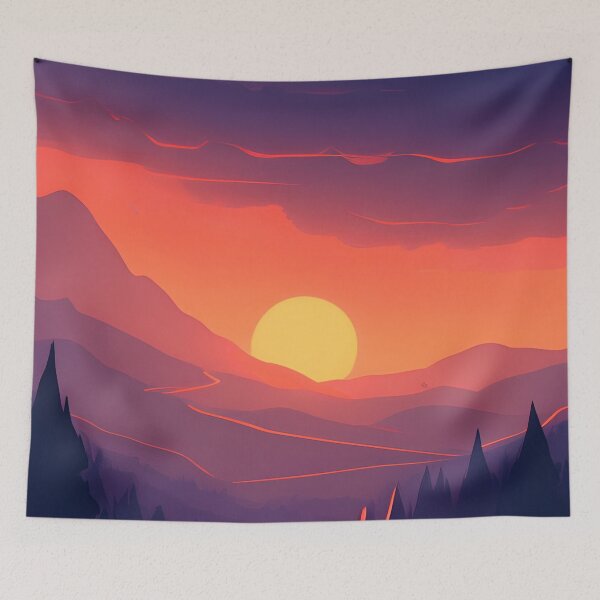 Item preview, Minimalist Landscape River View: A Stunning Addition to Your Home Decor designed and sold by supeart.