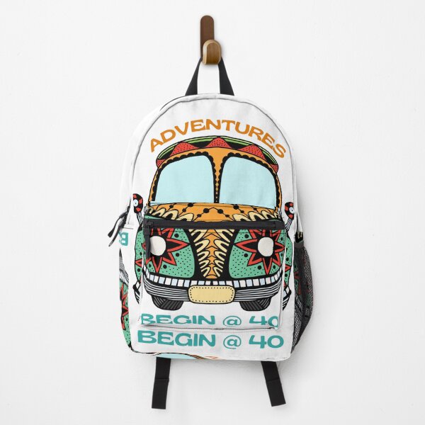 Item preview, Adventures Begin At Forty. For a 40th birthday, for a forty year old, for someone in their forties. designed and sold by Wentoo.