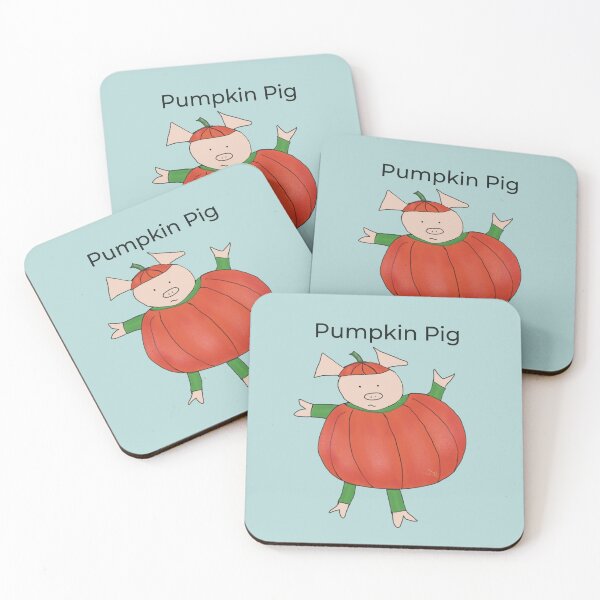 Item preview, Blue, Cute Halloween Pumpkin Pig.  Pig in fancy dress, Halloween designed and sold by PiggingJapan.