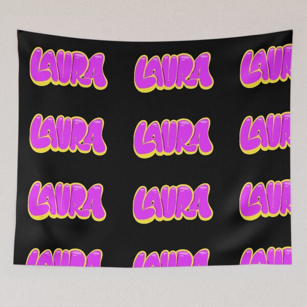 Item preview, Pink Laura Name Tag designed and sold by ArtByNabes.