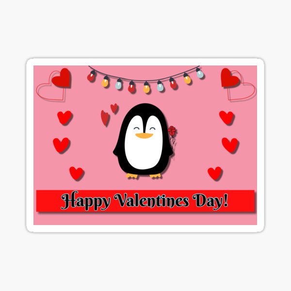 Penguin love Sticker