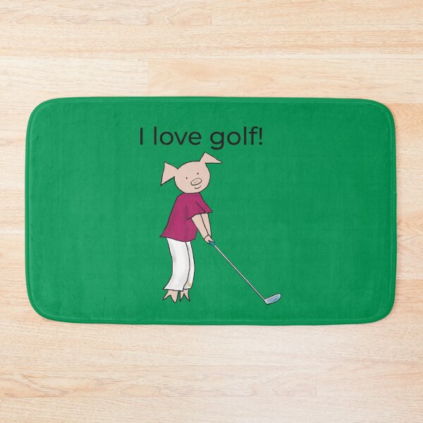 Item preview, Green, I love golf! Left handed pig golf player. designed and sold by PiggingJapan.