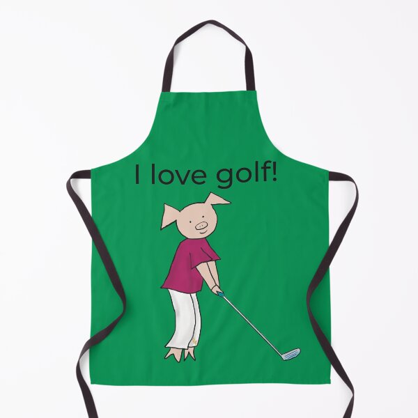 Item preview, Green, I love golf! Left handed pig golf player. designed and sold by PiggingJapan.