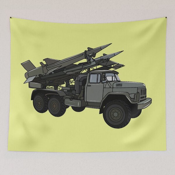 Item preview, Missile vehicle cartoon illustration designed and sold by Misscartoon.