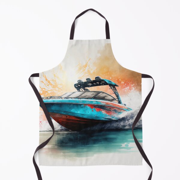 Item preview, Fast and Furious Wake Boat: Watercolor Painting designed and sold by Tiberius404.