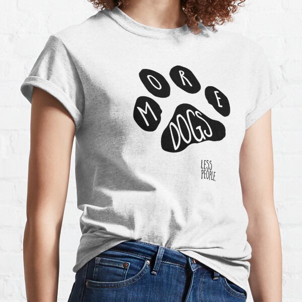 paw print (more dogs less people) Classic T-Shirt