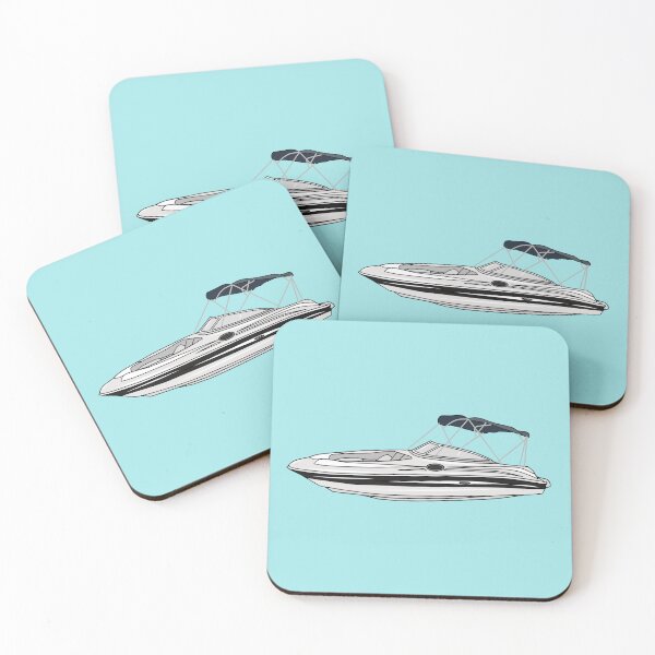 Item preview, Motorboat cartoon illustration designed and sold by Misscartoon.