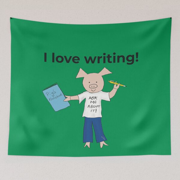 Item preview, Highlighter Green, I love writing! Left handed writer, Introverts designed and sold by PiggingJapan.