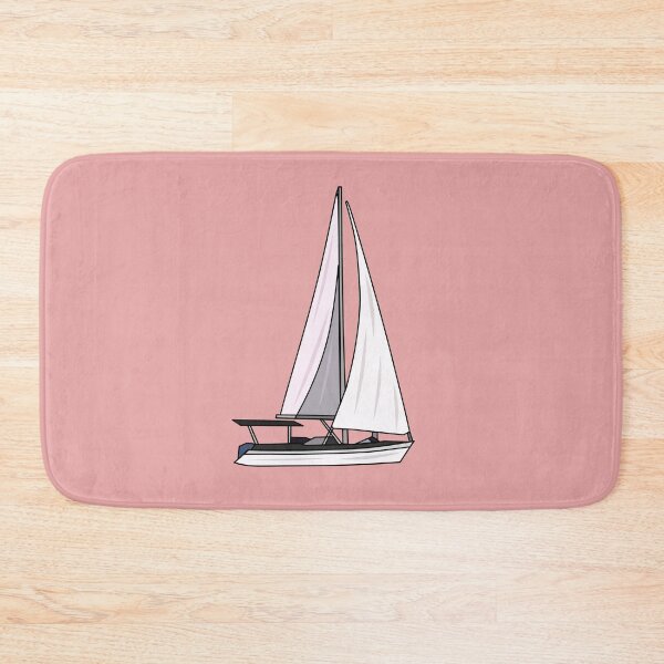 Item preview, Sailboat cartoon illustration designed and sold by Misscartoon.