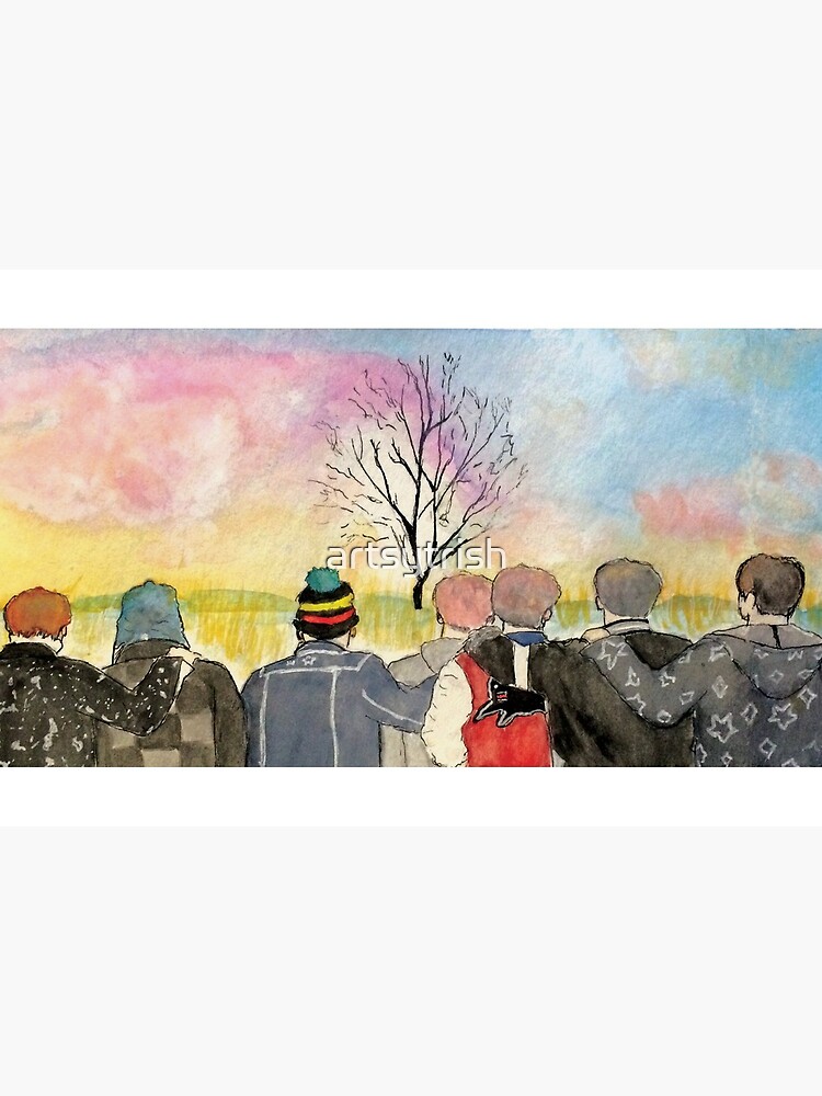 Bts Spring Day Art Board Print By Artsytrish Redbubble