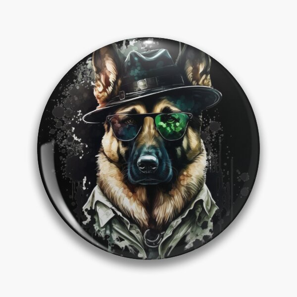 Item preview, German Shepperd K9 With Green Glasses And Hat Super Realistic designed and sold by adembulut.