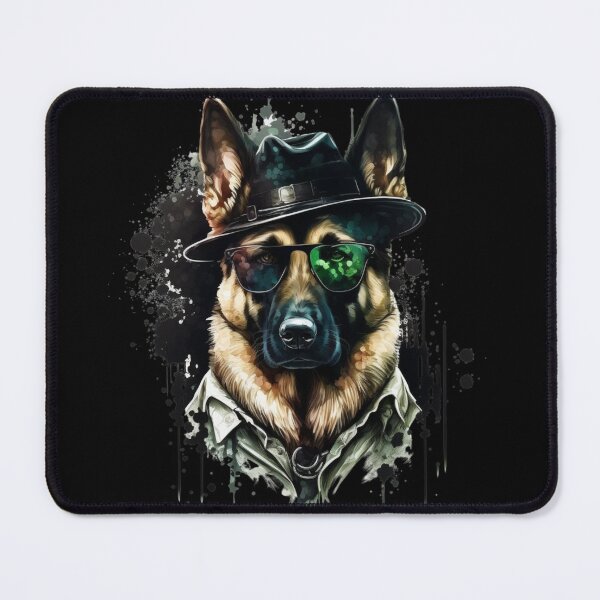Item preview, German Shepperd K9 With Green Glasses And Hat Super Realistic designed and sold by adembulut.