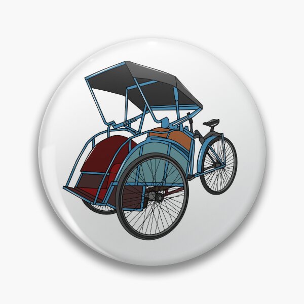 Item preview, Pedicab rickshaw cartoon illustration designed and sold by Misscartoon.