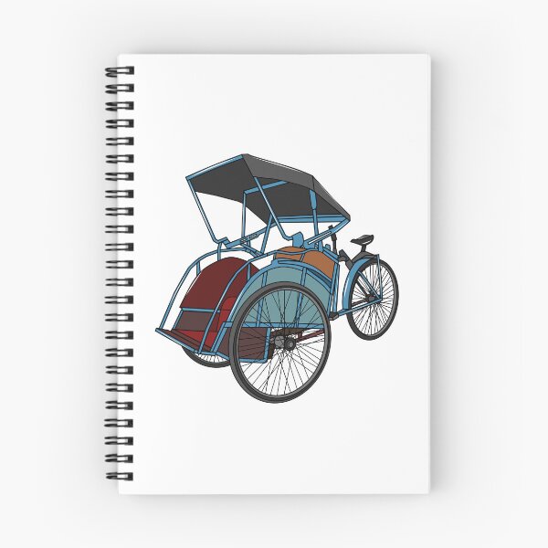 Item preview, Pedicab rickshaw cartoon illustration designed and sold by Misscartoon.